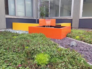 Le patio du service radiologie du CHU de Limoges, un espace pour se détendre avant ou après un examen