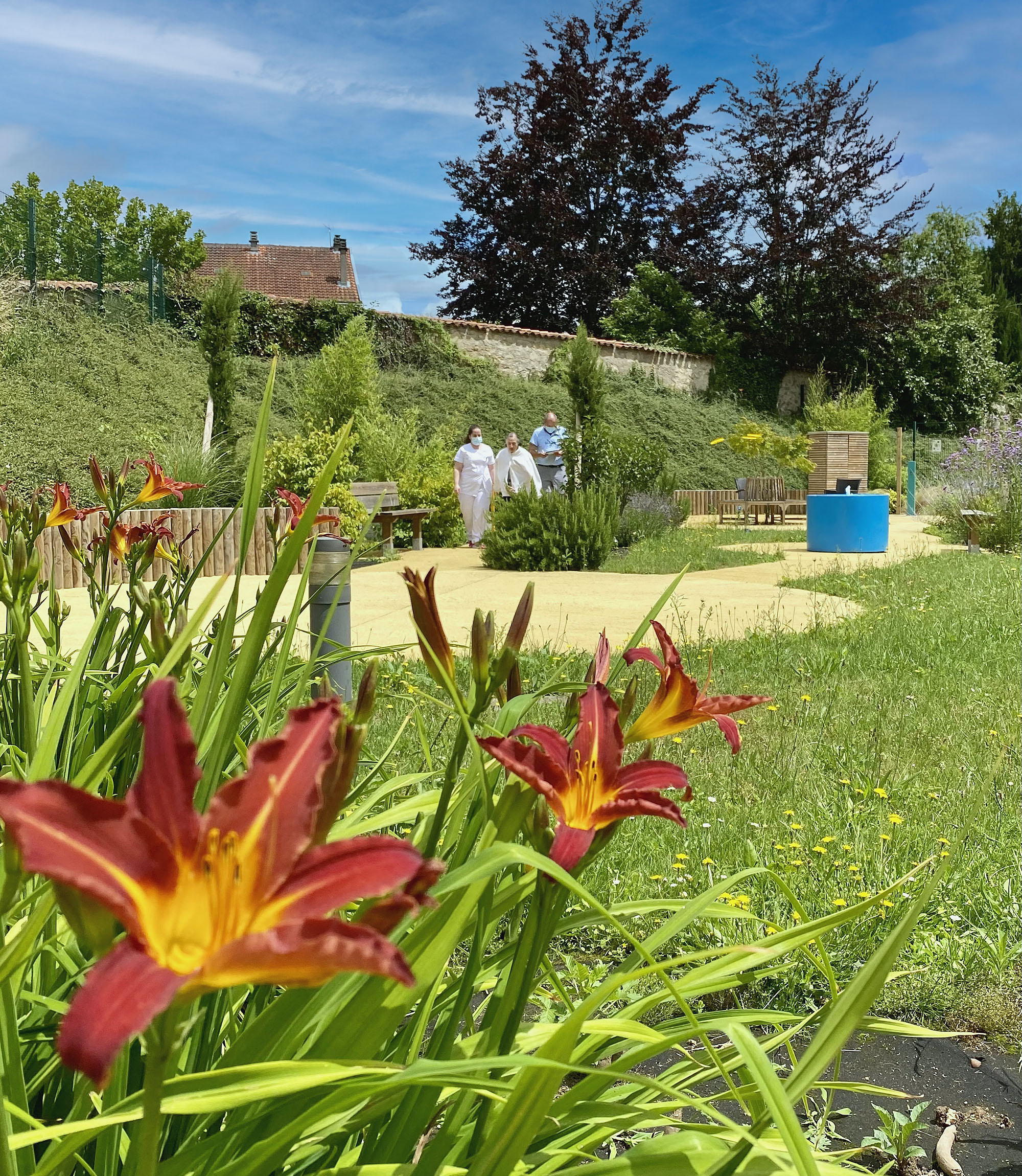 Le parcours de balade du jardin avec 3 personnes