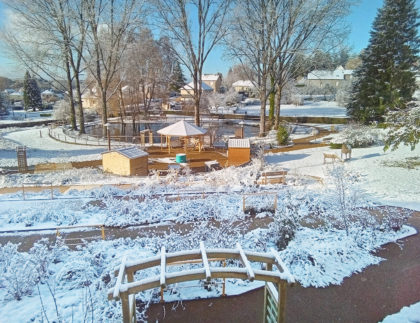 L'EPAHD d'Egleton sous la neige