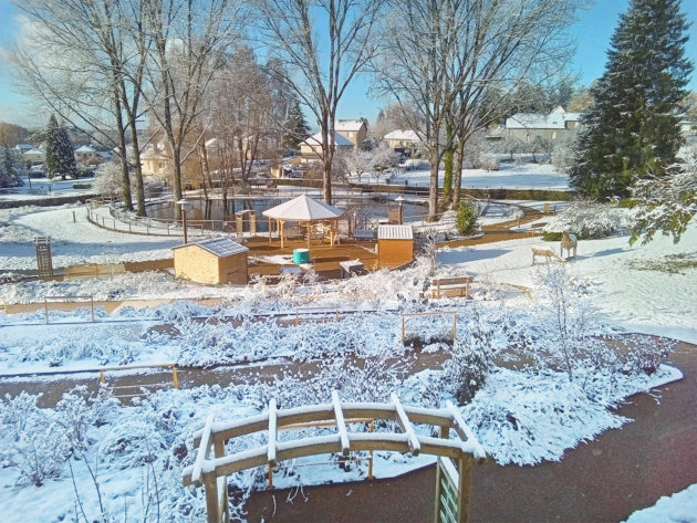 L'EPAHD d'Egleton sous la neige