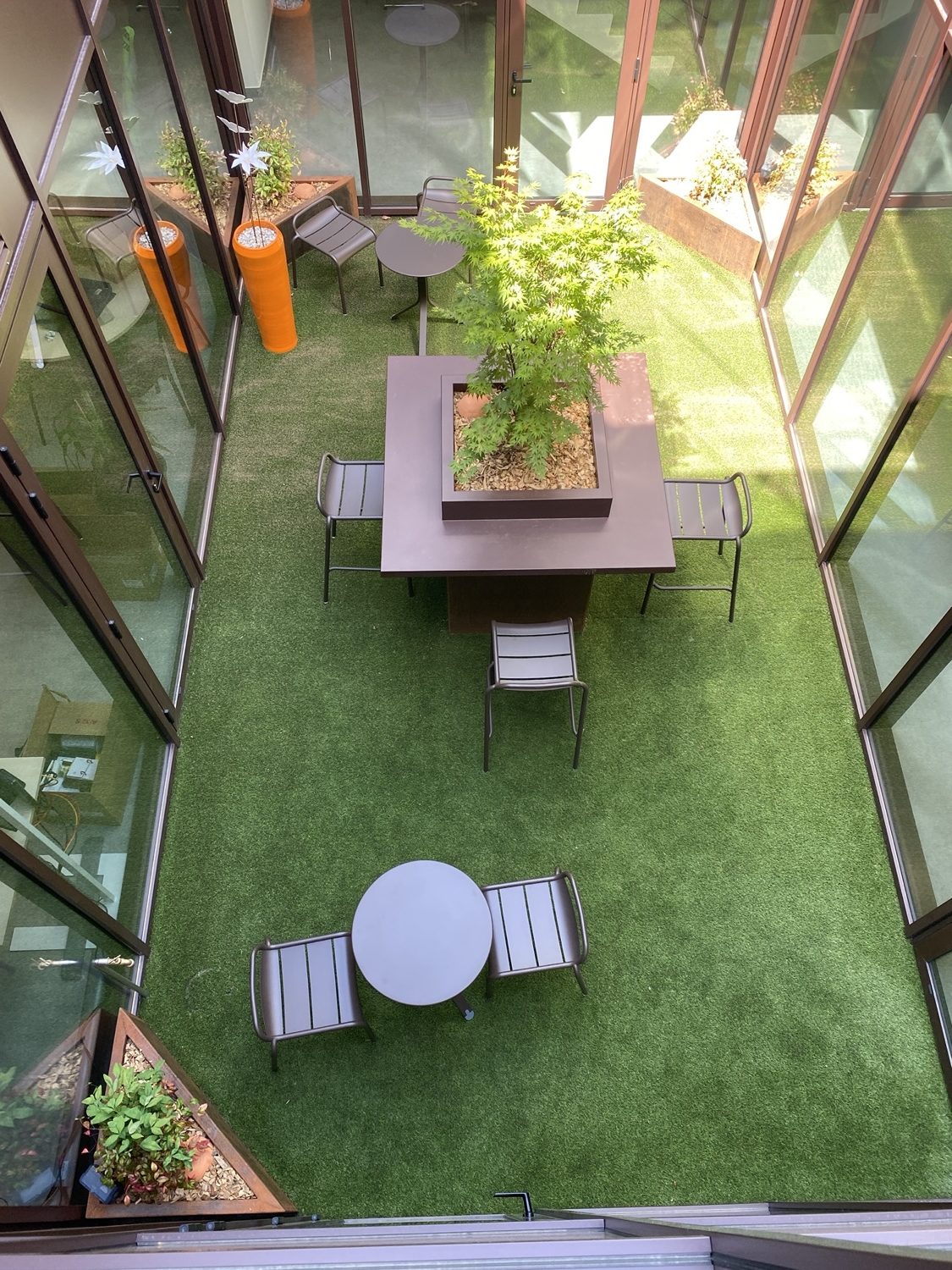 Patio des 4 saisons : vue d'en haut, 2 mois après le début du chantier